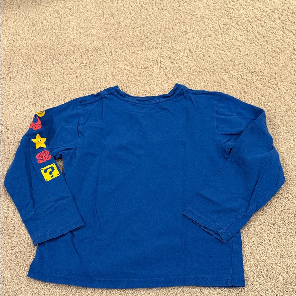 Nintendo Super Mario and Luigi long sleeve blue tee shirt, size 7 - Picture 5 of 5